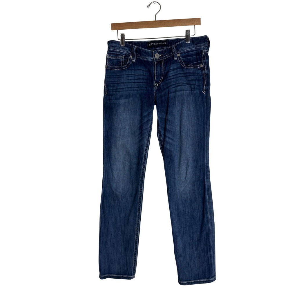 Express Jeans Women's Stella Low Rise Skinny Blue Denim Size 6R